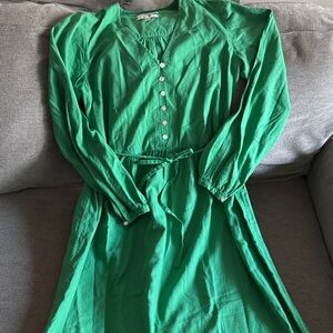 Vibrant Green Long Sleeve Dress